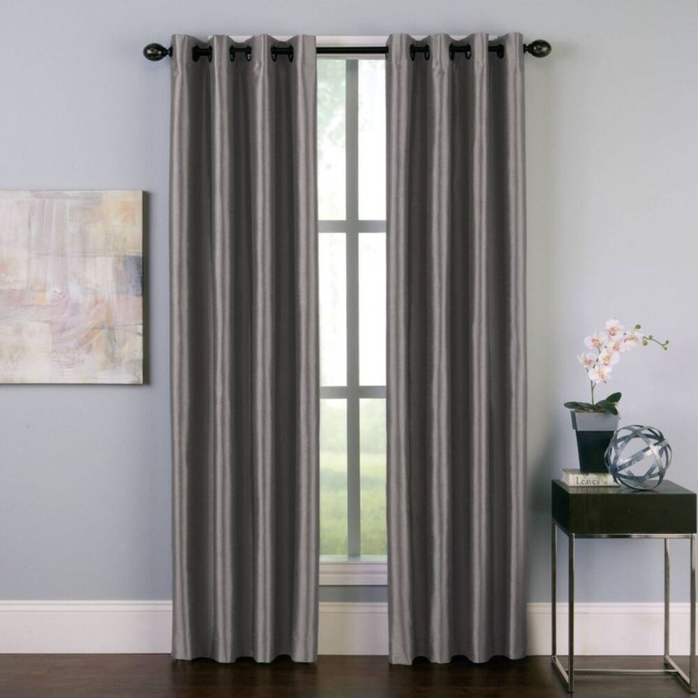 Open Box - Curtainworks - 1pc 50"x132" Light Filtering Malta Wind Silver